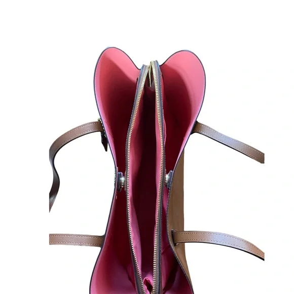 NEW NWOT coach bag leather tote brown town avenue - Picture 4 of 6